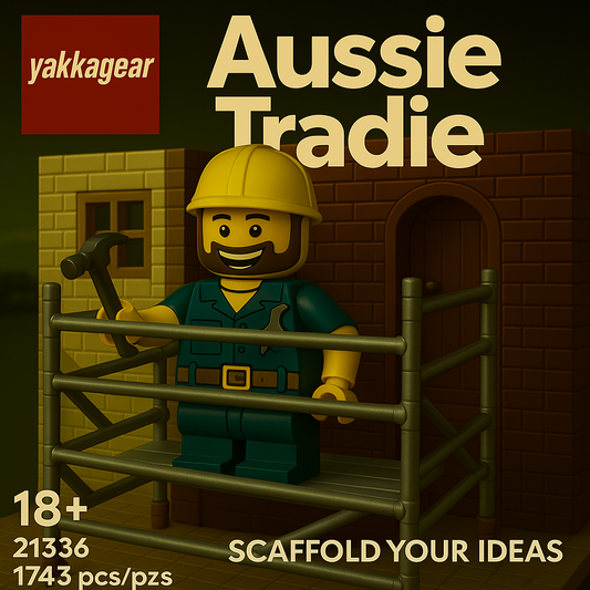 An Aussie Tradie construction industry related Lego toy