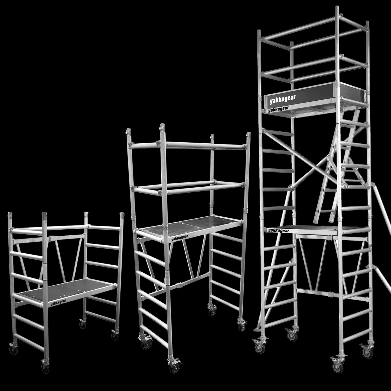 Compact Adjustable Foldable Platform: Mobile Scaffolding from Yakka Gear