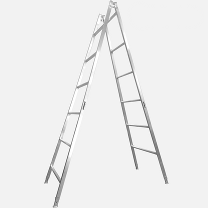 3.6m to 3.9m Adjustable Aluminium A-Frame Trestle Ladders [Australian Made]