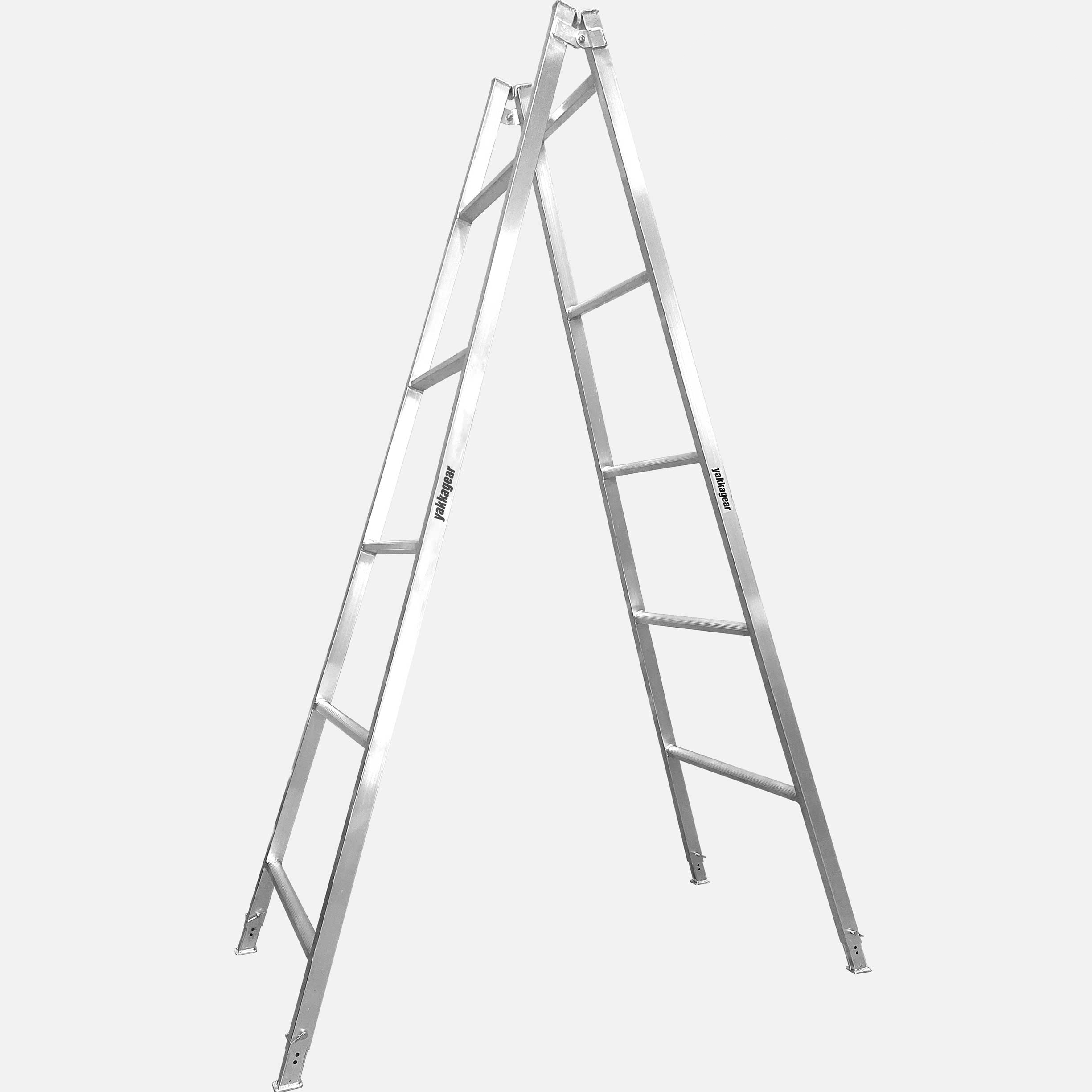 Adjustable Aluminium Trestle Ladders 1.8m to 4.8m & Handrails systems ...