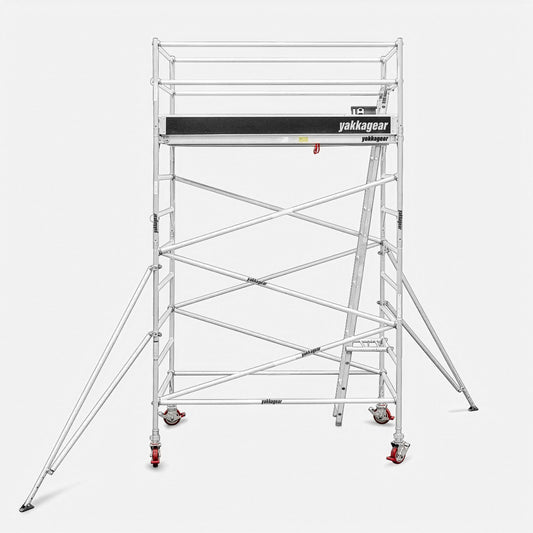 5.8m Reach Wide Aluminium Mobile Scaffolding (2.5m L x 1.3m W)