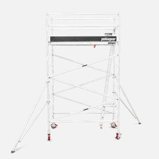 5.8m Reach Wide Aluminium Mobile Scaffolding (2.5m L x 1.3m W)