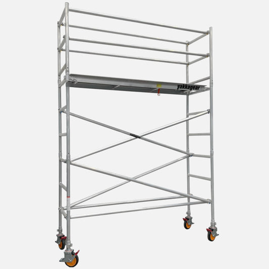 5.0m Reach Wide Aluminium Mobile Scaffolding (2.5m L x 1.3m W)