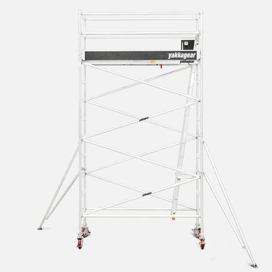 6.2m Reach Slim Aluminium Mobile Scaffolding (2.5m L x 0.7m W)