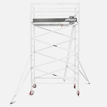 6.2m Reach Wide Aluminium Mobile Scaffolding (2.5m L x 1.3m W)