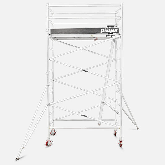 6.2m Reach Wide Aluminium Mobile Scaffolding (2.5m L x 1.3m W)