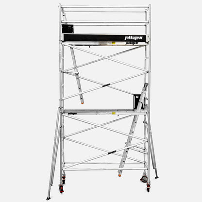 6.6m Reach Slim Aluminium Mobile Scaffolding (2.5m L x 0.7m W)