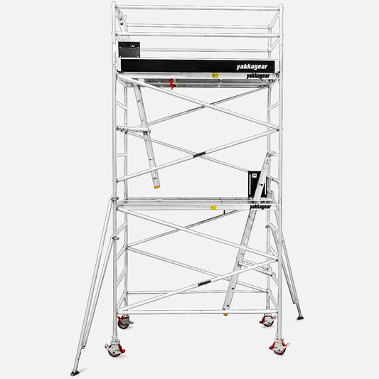 6.6m Reach Wide Aluminium Mobile Scaffolding (2.5m L x 1.3m W)