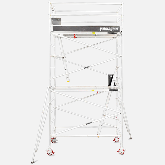 6.6m Reach Wide Aluminium Mobile Scaffolding (2.5m L x 1.3m W)
