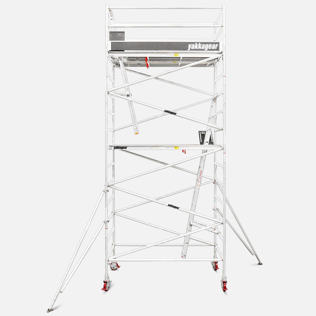 7.4m Reach Wide Aluminium Mobile Scaffolding (2.5m L x 1.3m W)