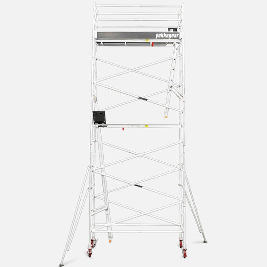 8.2m Reach Slim Aluminium Mobile Scaffolding (2.5m L x 0.7m W)
