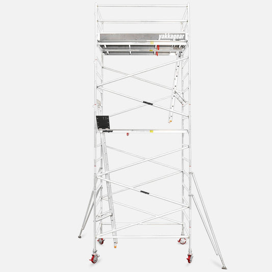 8.2m Reach Wide Aluminium Mobile Scaffolding (2.5m L x 1.3m W)