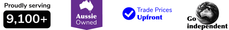 proudly serving over 9,100 Aussie organisations, Australian owned, trade pricing upfront. Go independent.