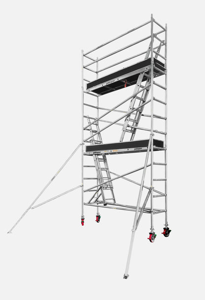 6.6m Reach Long Aluminium Mobile Scaffolding (2.5m L x 0.74m W)
