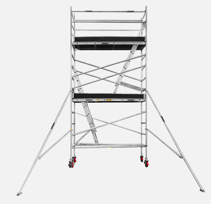 6.6m Reach Long Aluminium Mobile Scaffolding (2.5m L x 0.74m W)