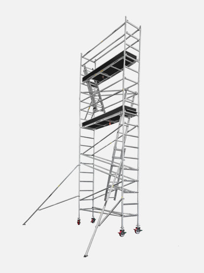 8.6m Reach Long Aluminium Mobile Scaffolding (2.5m L x 0.74m W)