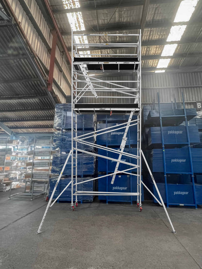 8.6m Reach Long Aluminium Mobile Scaffolding (2.5m L x 0.74m W)