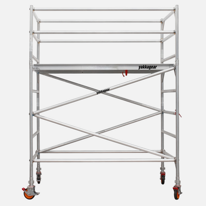 4.6m Reach Wide Aluminium Mobile Scaffolding (2.5m L x 1.3m W)
