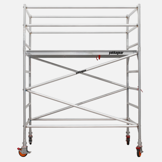 4.6m Reach Wide Aluminium Mobile Scaffolding (2.5m L x 1.3m W)