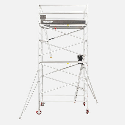 7.0m Reach Wide Aluminium Mobile Scaffolding (2.5m L x 1.3m W)
