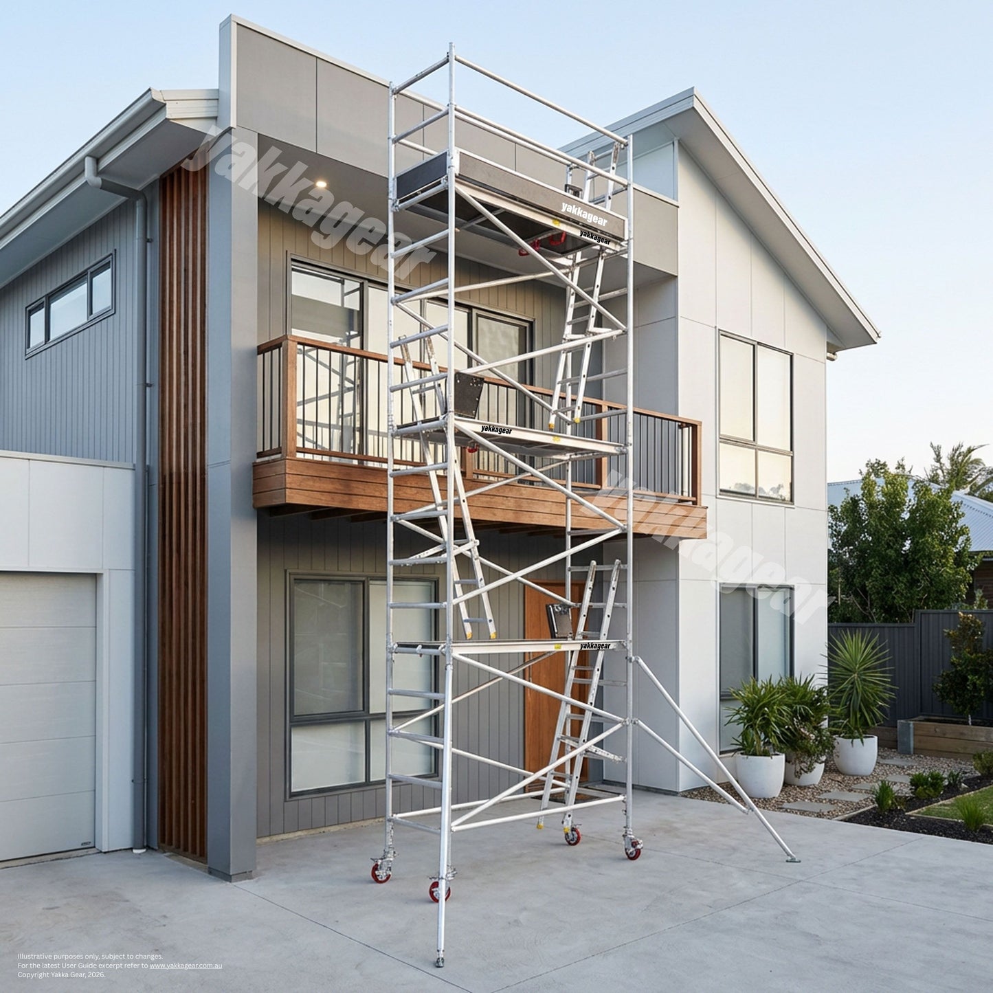 4.6m Reach Slim Aluminium Mobile Scaffolding (2.5m L x 0.7m W)