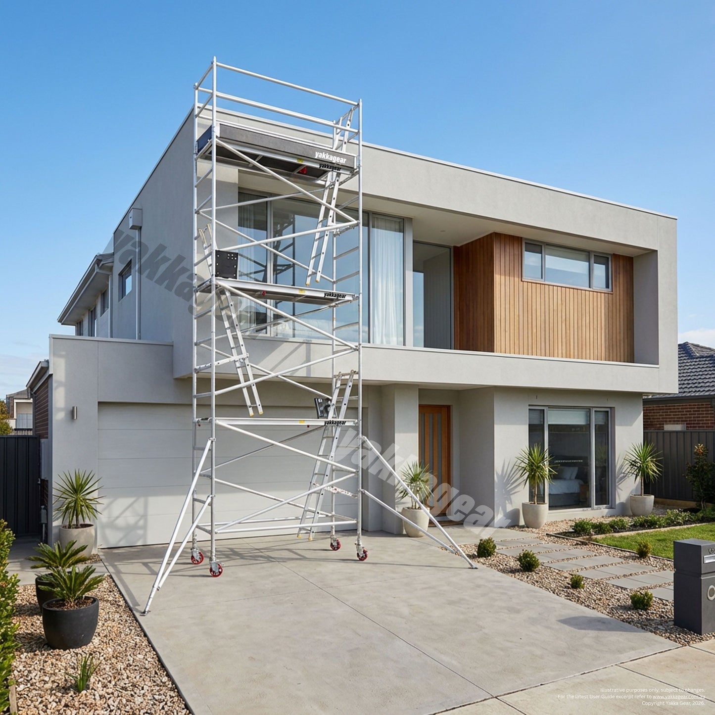 4.6m Reach Slim Aluminium Mobile Scaffolding (2.5m L x 0.7m W)