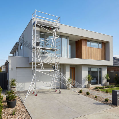 4.6m Reach Slim Aluminium Mobile Scaffolding (2.5m L x 0.7m W)