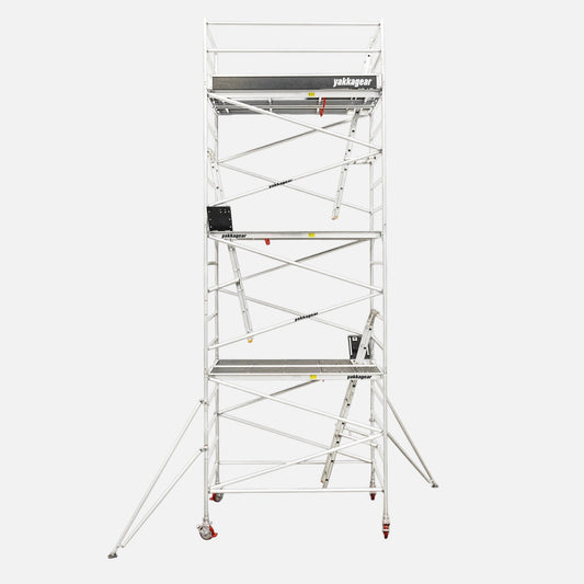 8.6m Reach Wide Aluminium Mobile Scaffolding (2.5m L x 1.3m W)