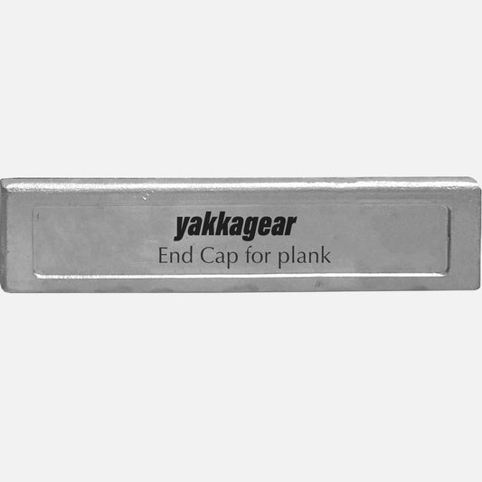 End Cap for Aluminium Planks from Yakka Gear, view from the side on its own, not including the plank.